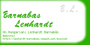 barnabas lenhardt business card